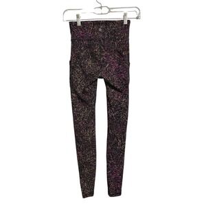 Lululemon‎ Align High Rise Leggings 25" Yoga Pants Purple Black Patterned SZ 2